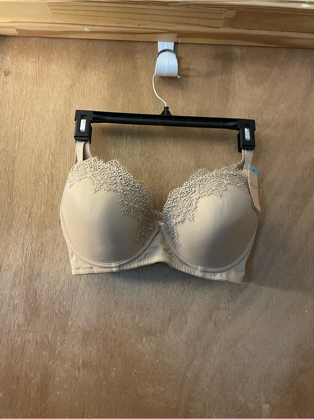 Nude Lace-Trim Bra